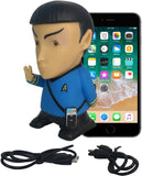 BUNDLE - Star Trek: TOS - Mr. Spock 6” Talking Bluetooth Figure Speaker with Ships of the Line design 10,000 mAh Powerbank